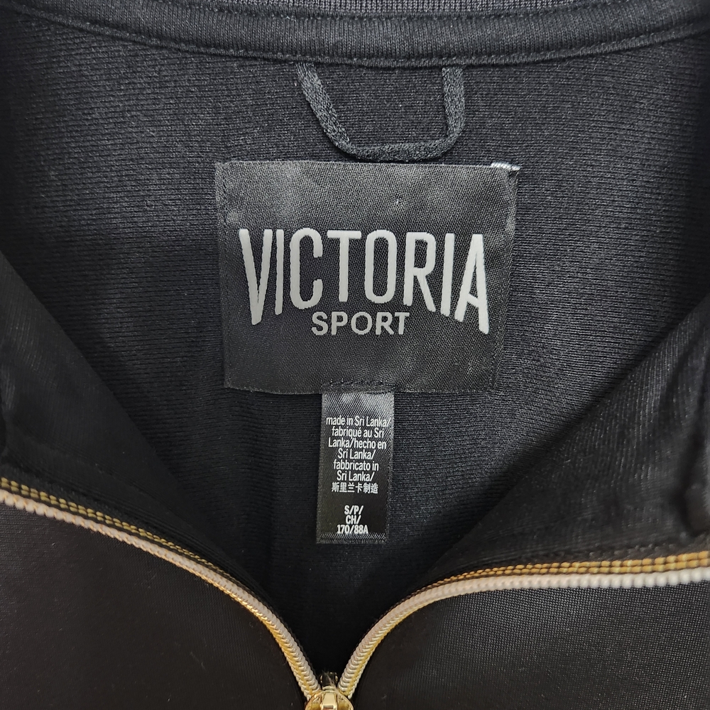 Victoria Sport Black‎ Women's Track  Jacket Womans Small - Picture 3 of 4